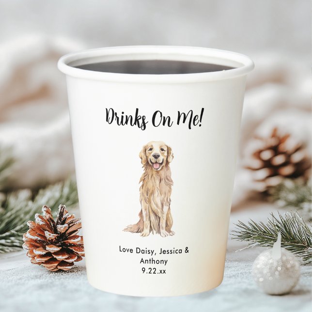 Personalised Dog Wedding Paper Cups (Creator Uploaded)
