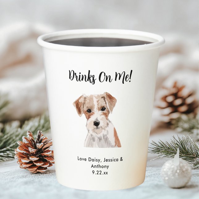 Personalised Dog Wedding Paper Cups (Creator Uploaded)