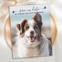 Personalised Dog Wedding Pet Photo Save The Date