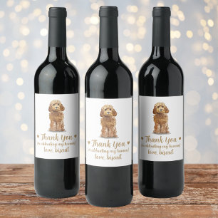 Personalised Dog Wedding Wine Label