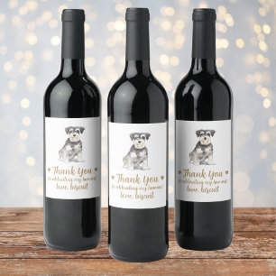 Personalised Dog Wedding Wine Label