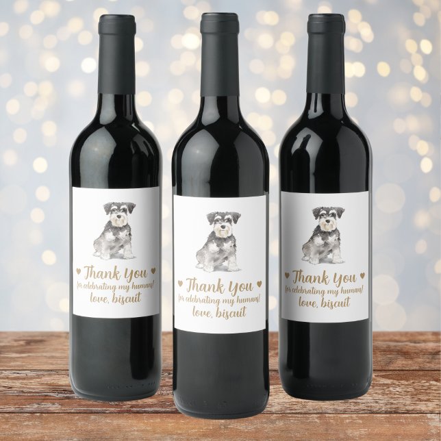 Personalised Dog Wedding Wine Label (Creator Uploaded)