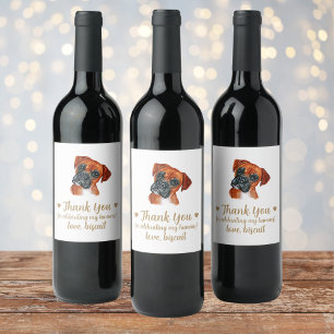 Personalised Dog Wedding Wine Label