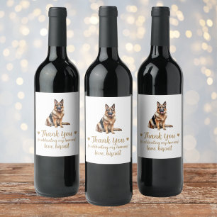 Personalised Dog Wedding Wine Label