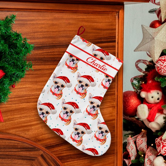 Personalised Dog's Name Chihuahua With Collar Large Christmas Stocking (Creator Uploaded)