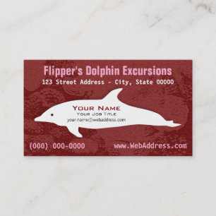Personalised Dolphin Tour Coastal Excursions Business Card