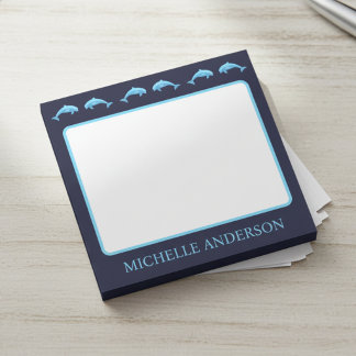 Personalised Dolphins Post-it Notes with Name