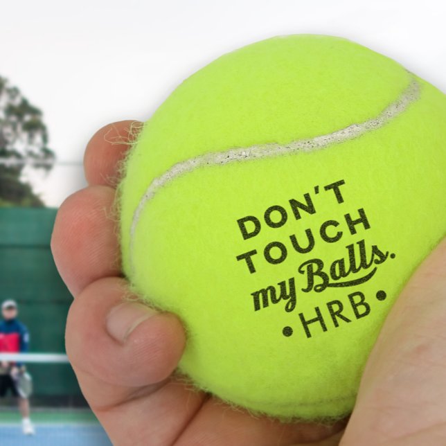 Personalised Don't Touch My Tennis Balls (Unique Funny Tennis Balls with "Don't Touch My Balls" quote, a perfect gift for the tennis player.)