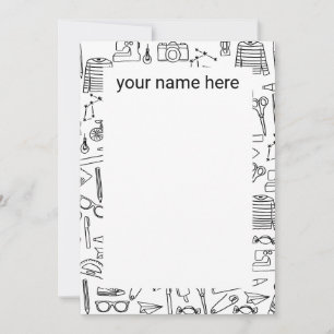 Personalised Doodle Drawings Notecards