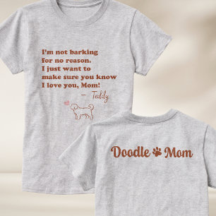 Personalised Doodle Mum T-shirt Custom name Gift