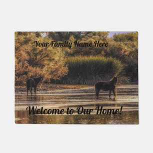 Personalised Door Mat - Salt River Wild Horses