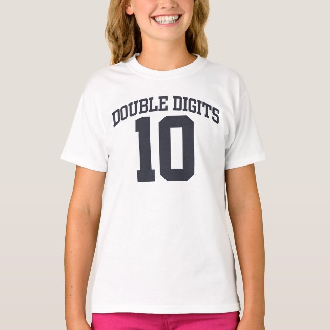 Personalised Double Digits #10 BIRTHDAY Tee (Front)