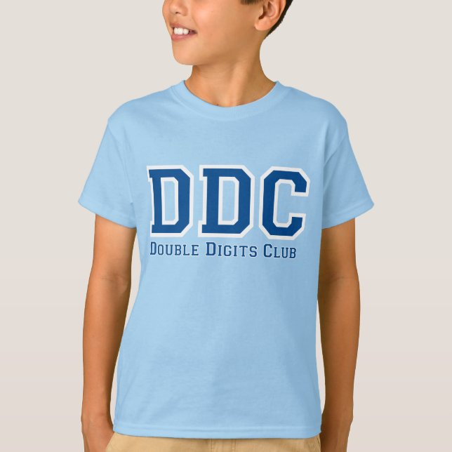 Personalised DOUBLE DIGITS CLUB #10 BIRTHDAY Tee (Front)