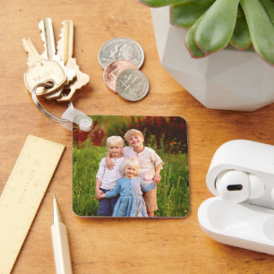 Personalised Double Sided 2 Photo of Kids Family Key Ring