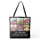 Personalised double sided photo grid custom text