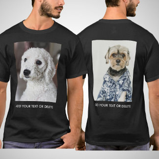 Personalised Double Sided Photo Text T-Shirt