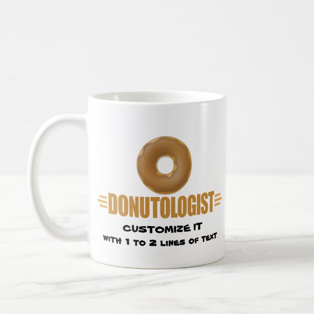 Personalised Doughnut Coffee Mug (Left)