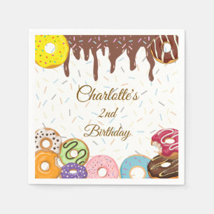 Personalised Doughnut Party Napkins