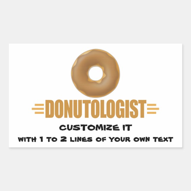Personalised Doughnut Rectangular Sticker (Front)