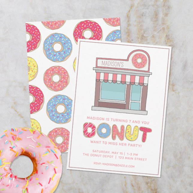 Personalised Doughnut Shop Party Invitation (Creator Uploaded)