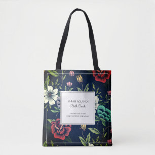 Personalised Doula Midwife Floral Tote Bag
