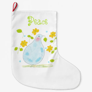 Personalised Dove peace Christmas Stocking