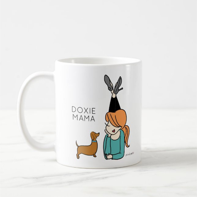 Personalised Doxie Mama Coffee Mug (Left)