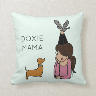 Personalised Doxie Mama Throw Pillow