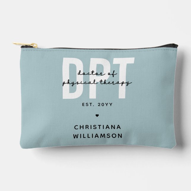Personalised DPT Doctor of Physical Therapy Accessory Pouch (Front)
