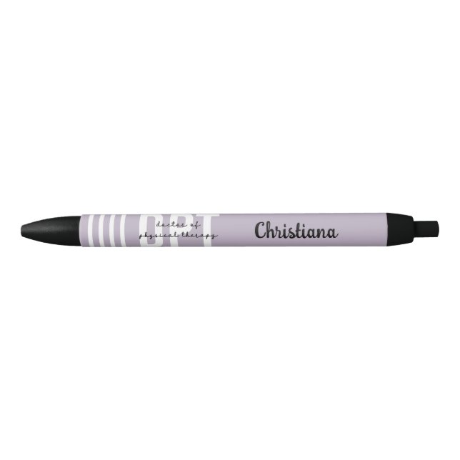 Personalised DPT Doctor of Physical Therapy Black Ink Pen (Front)