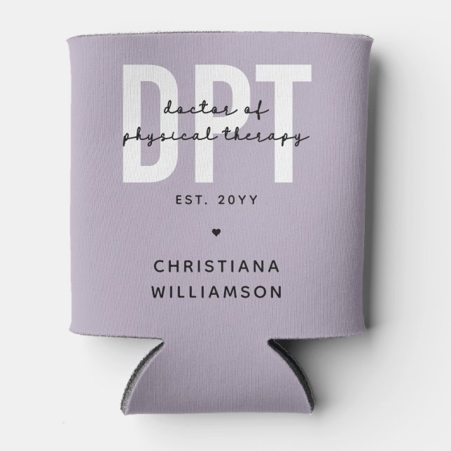Personalised DPT Doctor of Physical Therapy Can Cooler (Front)