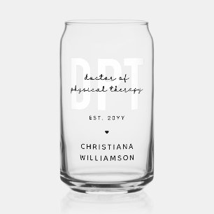 Personalised DPT Doctor of Physical Therapy Can Glass