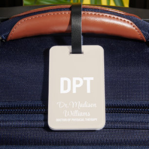 Personalised DPT Doctor of Physical Therapy Gift Luggage Tag