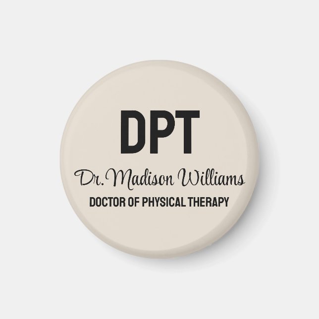 Personalised DPT Doctor of Physical Therapy Gift Magnet (Front)