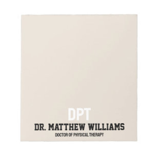Personalised DPT Doctor of Physical Therapy Gift Notepad