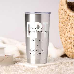 Personalised DPT Doctor of Physical Therapy Insulated Tumbler