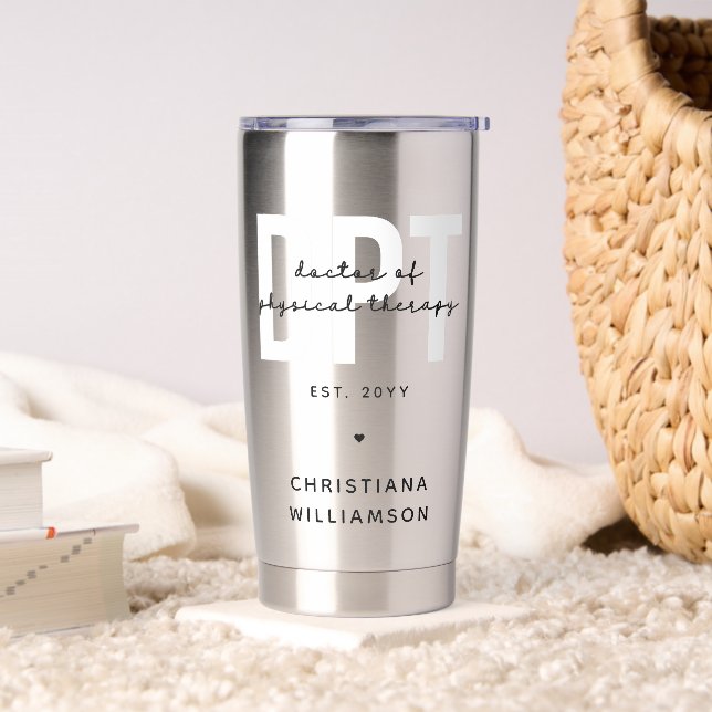 Personalised DPT Doctor of Physical Therapy Insulated Tumbler (Living Room)