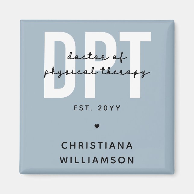 Personalised DPT Doctor of Physical Therapy Magnet (Front)