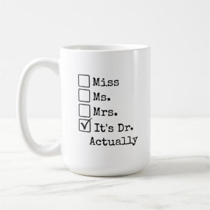 Personalised DR Graduation Mug, New Doctor Gift Coffee Mug