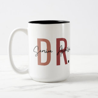 Personalised DR mug, Two-Tone Coffee Mug