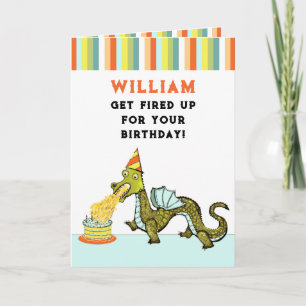 Personalised Dragon Birthday Card