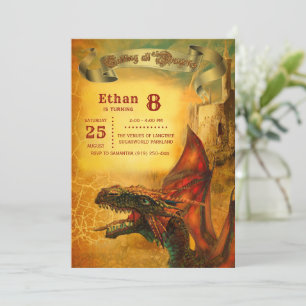 Personalised Dragon Birthday Party Invitation
