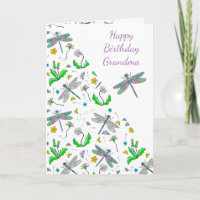 Personalised Dragonflies and Dandelions Birthday  