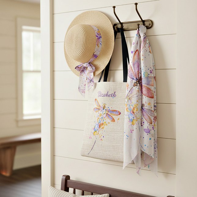 Personalised Dragonfly splatter Tote Bag (Creator Uploaded)