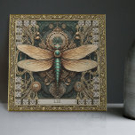 Personalised Dragonfly Tribal Jewel Earth Tones Ceramic Tile<br><div class="desc">Step into a world of mystical elegance with our Personalised Tribal Jewel Dragonfly Ceramic Tile, a unique piece of decorative art that harmoniously melds elements of happycore and carpet punk aesthetics. Inspired by the strength and spirituality of the dragonfly, this design becomes more than just a decoration; it becomes a...</div>