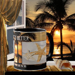Personalised Dream Beach Photo Mug<br><div class="desc">Personalised photo mug featuring your own photos on a tropical beach sunset background with your custom texts. Beautiful for anyone who loves the beach or as a gift for bridesmaids and family at a destination wedding.</div>