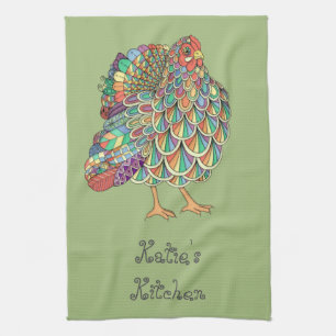 Personalised Dream Chicken Kitchen Towel