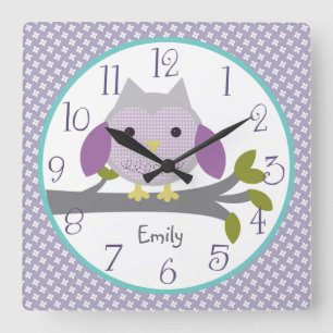 Personalised Dreamland Owl Nursery Clock