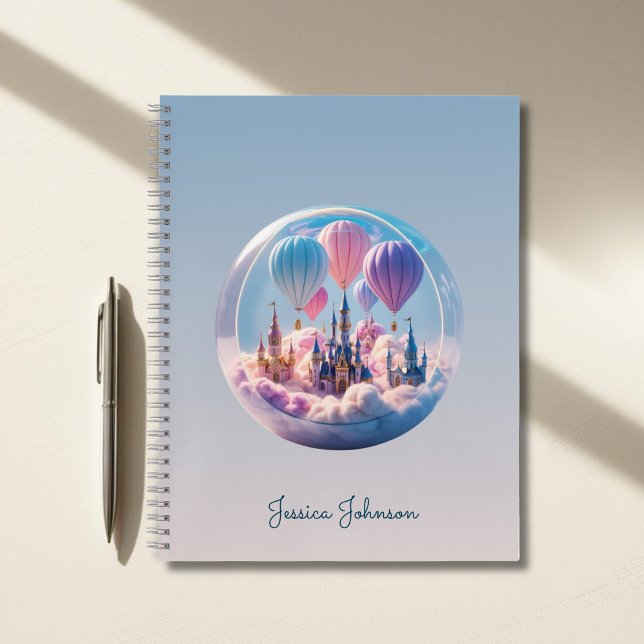 Personalised Dreamlike Floating City with Balloons Notebook (Personalized Dreamlike Floating City with Balloons Notebook)