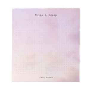 Personalised dreamy clouds, pastel aesthetic Grid Notepad